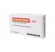 Юниэнзим с МПС, табл. п.о., №20, Юникем Лабораториз Лтд