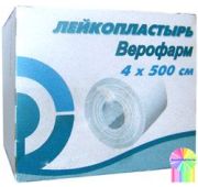 Лейкопластырь р. 4смх500см №1 картон. уп., Верофарм ЗАО
