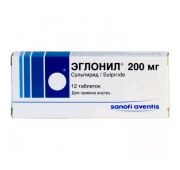 Эглонил табл. 200 мг №12, Санофи-Винтроп, произведено Делфарм Дижон