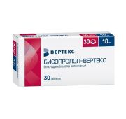 Бисопролол-Вертекс табл. п.п.о. 10 мг №30, Вертекс АО