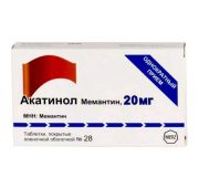 Акатинол Мемантин табл. п/о пленочной 20 мг №28, Мерц Ко ГмбХ и Ко