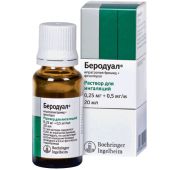 Беродуал р-р д/ингал. 0.25 мг + 0.5 мг/мл фл. 20 мл, Берингер Ингельхайм Интернешнл ГмбХ