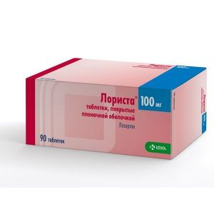 Лориста табл. п.п.о. 100 мг №90, Крка-Рус ООО