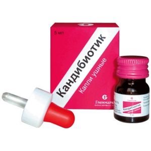 Кандибиотик, капли ушн., фл. 5 мл, Гленмарк Фармасьютикал лтд.