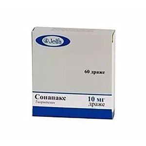 Сонапакс табл. п/о 10 мг №60, ФАРМЗАВОД ЕЛЬФА А.О.