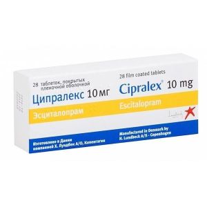 Ципралекс, табл. п.п.о. 10 мг, №28, Х.Лундбек А/О