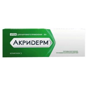 Акридерм крем д/наружн. прим. 0.05 % 30 г, Акрихин АО