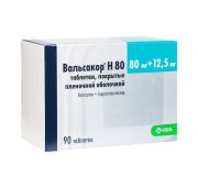 Вальсакор Н 80 табл. п.п.о. 80 мг+12.5 мг №90, Крка-Рус ООО